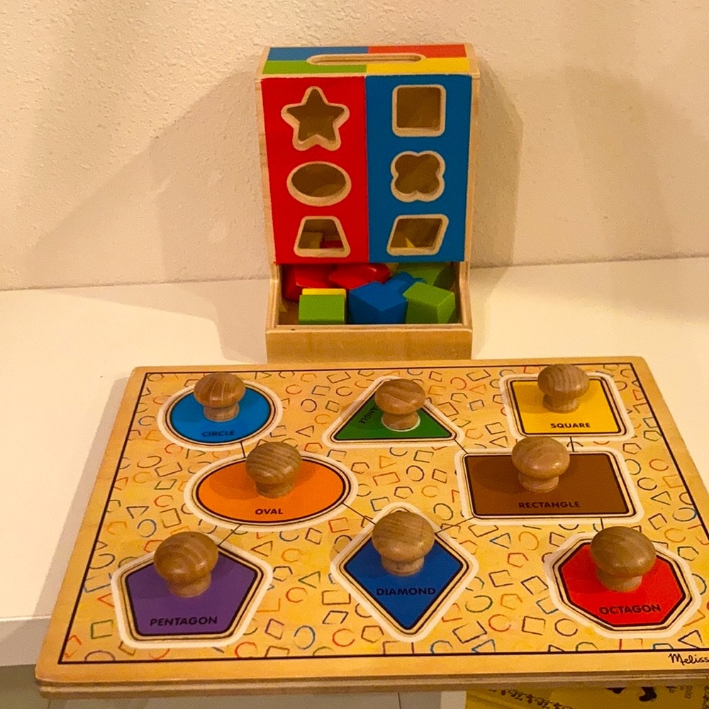 Melissa & Doug Wooden Shape Puzzles